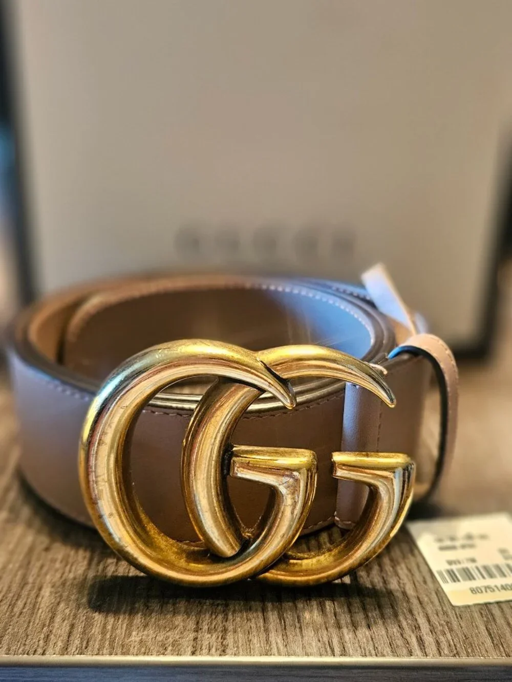 Gucci GG Marmont Wide Leather Belt Size 75